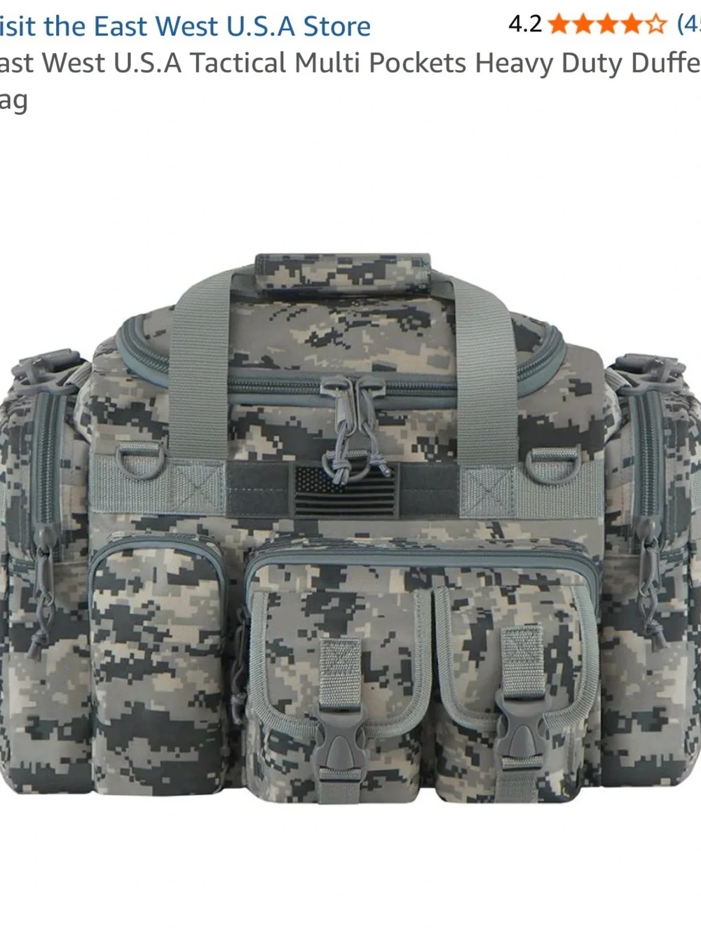 Digital Camo Tactical Messenger Bag - Gray